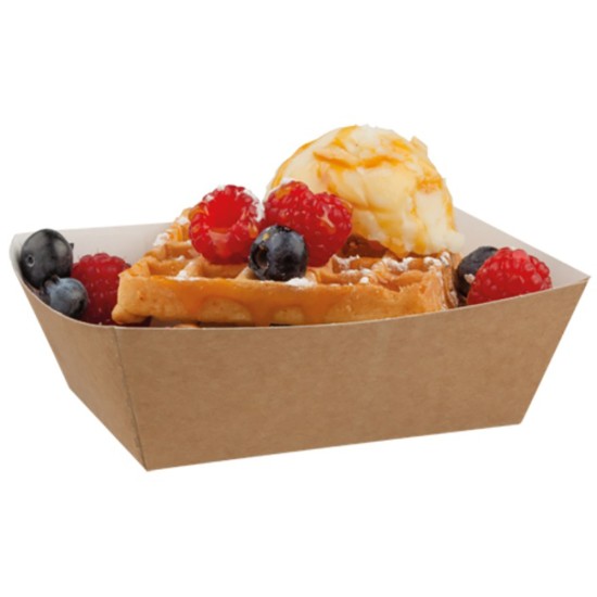 Colpac Compostable Kraft Small Open Tray(Pack of 250) Restaurant Supply Images