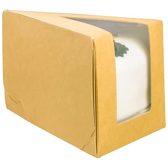 Colpac Compostable Kraft Large Cake Wedge(Pack of 500) Catering Supply Images