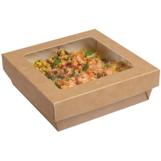 Colpac Recyclable Medium Microwaveable Food Box Lid(Pack of 500) Restaurant Supply Images