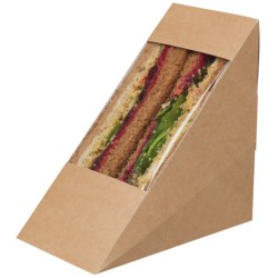 Colpac Zest™ Compostable Kraft Rear Loading Deep Filled Sandwich Pack(Pack of 500)