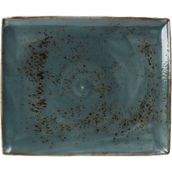 Steelite Craft Blue Rectangle Platter 33 x 27cm(Pack of 6)