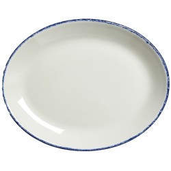 Steelite Blue Dapple Oval Coupe Plate 20.25cm(Pack of 24)