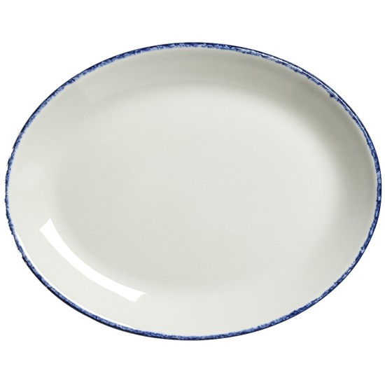 Steelite Blue Dapple Oval Coupe Plate 20.25cm(Pack of 24) Event Supply Images