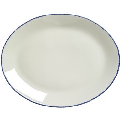Steelite Blue Dapple Oval Coupe Plate 34.25cm(Pack of 12)