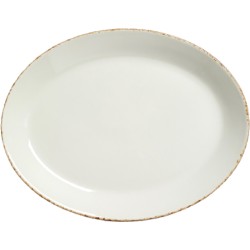 Steelite Brown Dapple Oval Coupe Plate 20.25cm(Pack of 24)