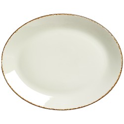 Steelite Brown Dapple Oval Plate Coupe 34.25cm(Pack of 12)