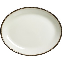Steelite Charcoal Dapple Oval Plate Coupe 20.25cm(Pack of 24)