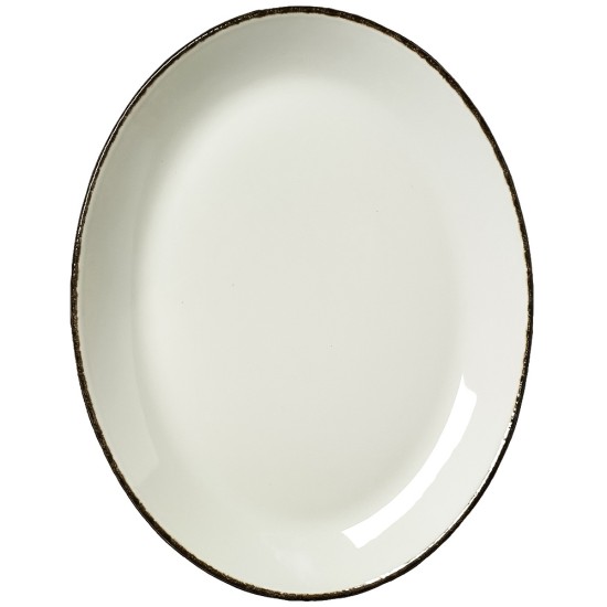 Steelite Charcoal Dapple Oval Plate Coupe 30.5cm(Pack of 12) Restaurant Supply Images