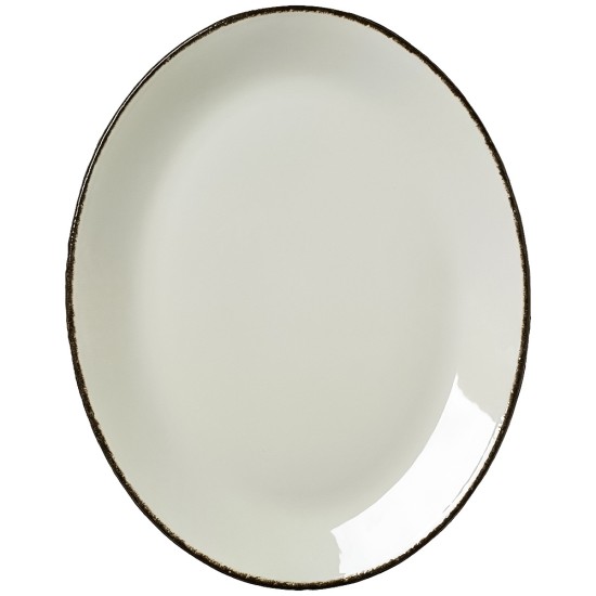 Steelite Charcoal Dapple Oval Coupe Plate 34.25cm(Pack of 12) Event Supply Images