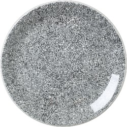 Steelite Ink Crackle Black Coupe Plate 25.25cm(Pack of 12)