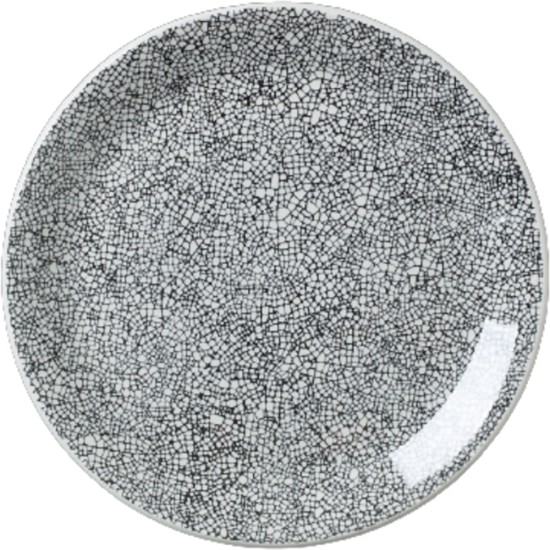 Steelite Ink Crackle Black Coupe Plate 25.25cm(Pack of 12) Restaurant Supply Images