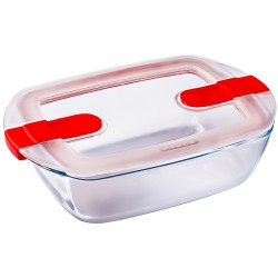 Pyrex Rectangle Dish With Lid 1.1Ltr(Pack of 5)