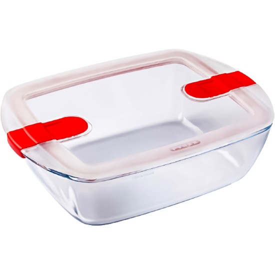 Pyrex Rectangle Dish With Lid 2.6Ltr(Pack of 4) Event Supply Images