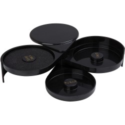 Beaumont Glass Rimmer 3 Tier Black