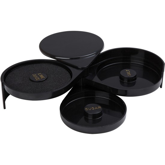 Beaumont Glass Rimmer 3 Tier Black Event Supply Images