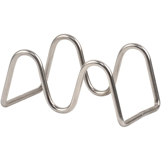 Beaumont Stainless Steel Wire 1-2 Taco Holder Catering Supply Images