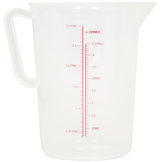 Sunnex Measurng Jug 3 Ltr Clear Pp Event Supply Images