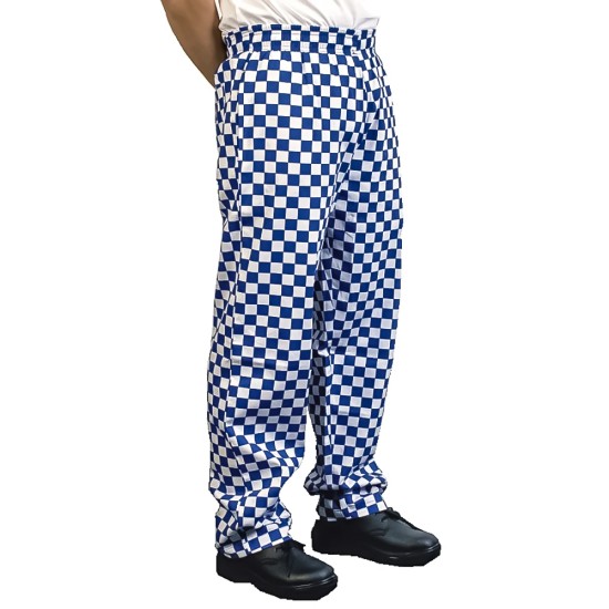 BONCHEF LARGE BLUE CHECK BAGGY M Catering Supply Images