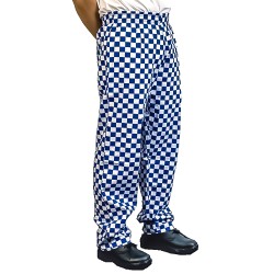 BONCHEF LARGE BLUE CHECK BAGGY S