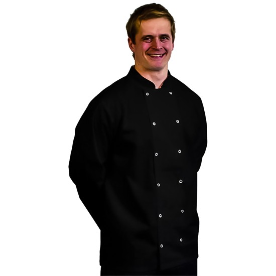 Bonchef Danny Black Jacket Long Sleev Small Restaurant Supply Images