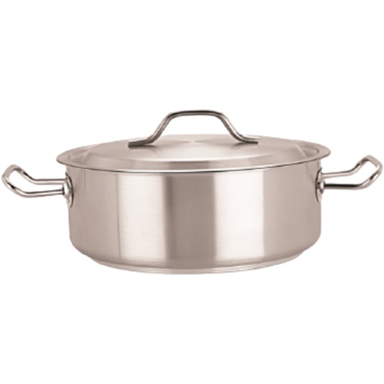 Chefset Aluminium Low Casserole With Lid 28cm Event Supply Images