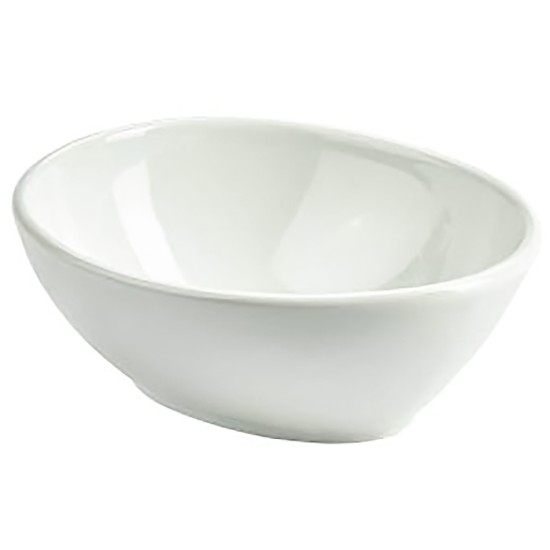 Genware Porcelain Organic Oval Bowl 15.4 x 12.8cm/6 x 5