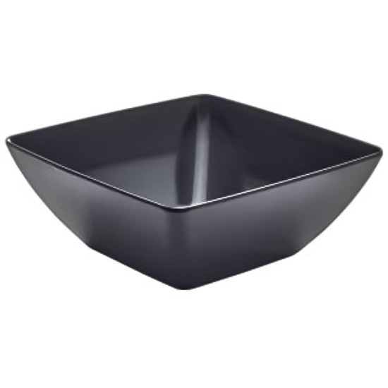 GenWare Melamine Black Curved Square Bowl 26.2cm Catering Supply Images