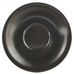 Genware Porcelain Matt Black Saucer 13.5cm/ 5.25