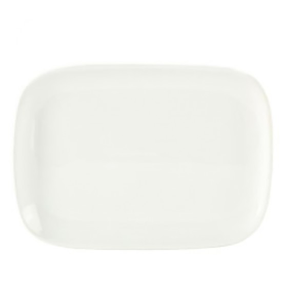 Genware Porcelain Ellipse Rectangular Plate 22.8 x 16.6cm/ 9 x 6.5