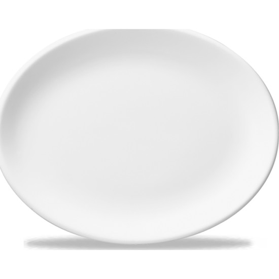 White Oval Plate 12