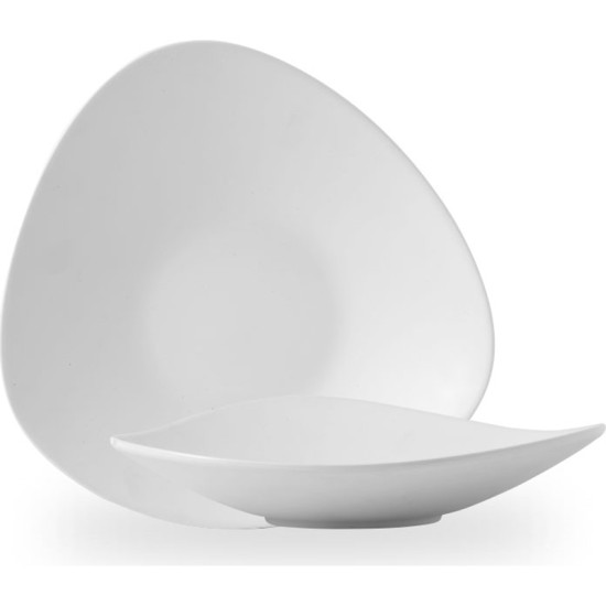 Plastic White Lotus Melamine Dish 14