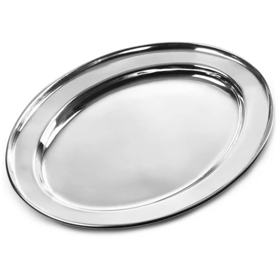 Chefset 20cm Oval Tray Stainless Steel Event Supply Images
