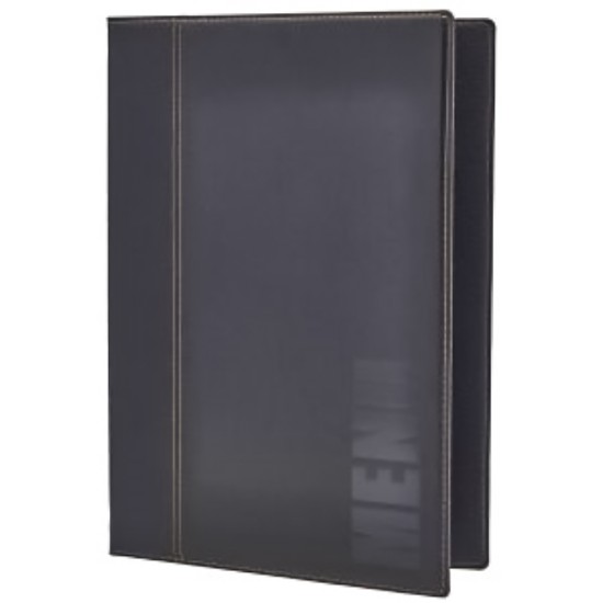 Contemporary A4 Menu Holder Black 4 Pages Restaurant Supply Images