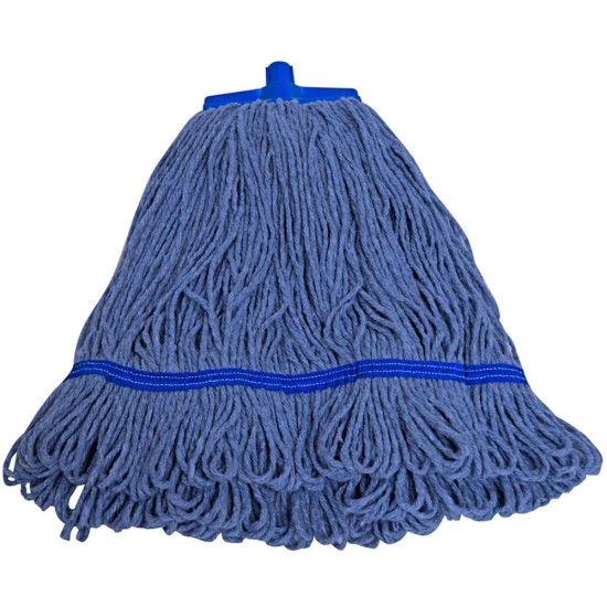 SYR Interchange Kentucky Mop Head Premium Syrtex 12oz Blue Catering Supply Images