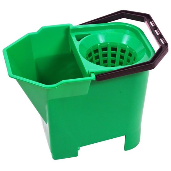 SYR Bull Dog Bucket Green with Handle Sieve Grid Catering Supply Images