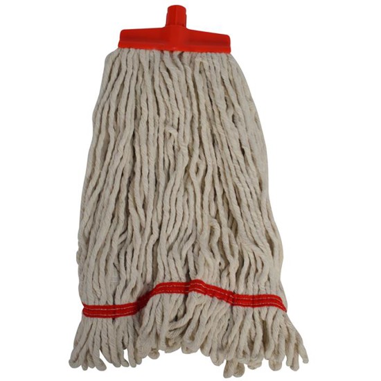 SYR Interchange Kentucky Mop Head Cotton 12oz Red Catering Supply Images