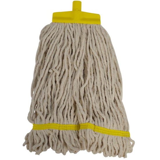 SYR Interchange Kentucky Mop Head Cotton 12oz Yellow Catering Supply Images