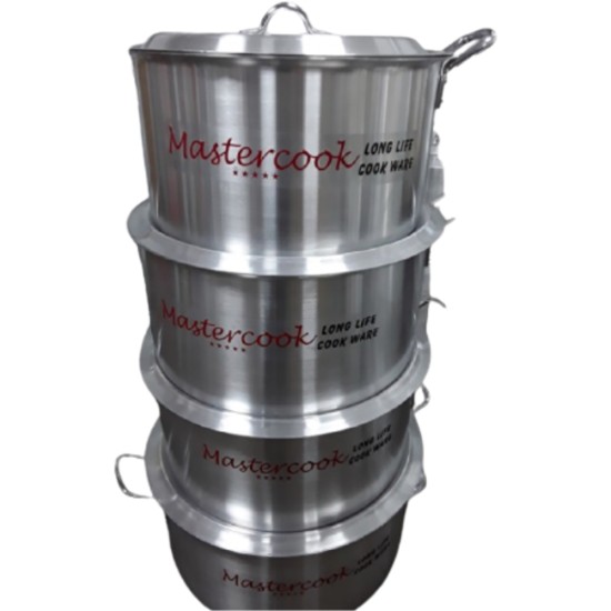 Mastercook Aluminium Casserole Set W/Lid 4pc Catering Supply Images