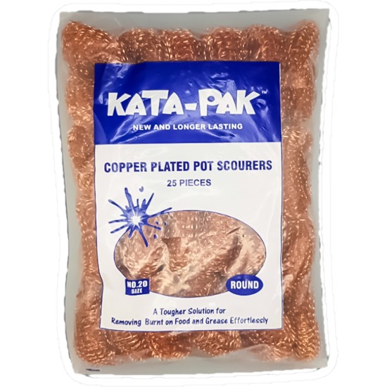 Kata-Pak W20 Small Copper Pot Scourers 15g (Pack of 25) Event Supply Images