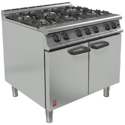 Falcon 6 Burner Dominator Plus Oven Range G3101 Propane Gas with Feet