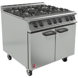 Falcon 6 Burner Dominator Plus Oven Range G3101 Natural Gas with Castors