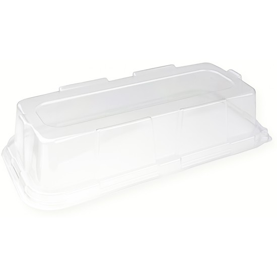 Sabert rPET Domed Lid for Rectangular platter 36x16 cm(Pack of 50) Restaurant Supply Images