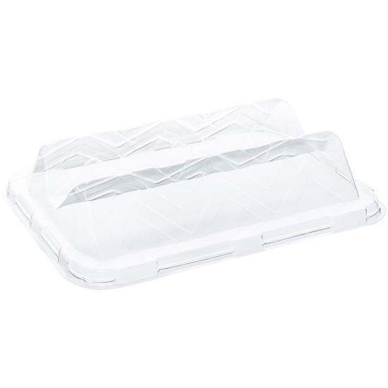 Sabert rPET Domed Lid for Rectangular platter 35x24 cm (sandwich)(Pack of 50) Event Supply Images