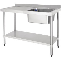 Vogue Single Sink Left Hand Drainer 1000mm