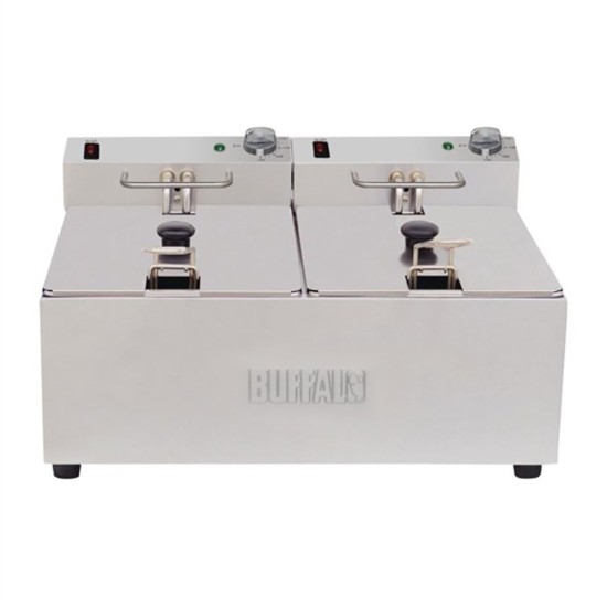 Buffalo Twin Tank Twin Basket 2x5Ltr Countertop Fryer 2x2.8kW Event Supply Images