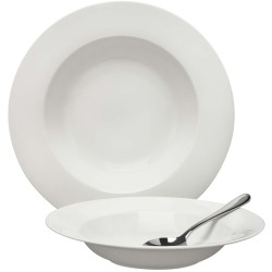 Elia Glacier Bone China Rimmed Pasta Bowl 240 mm (Pack of 4)
