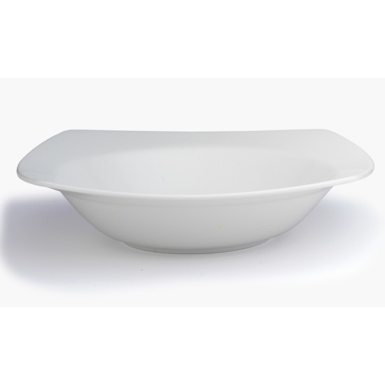 Elia Glacier Bone China Rimmed Pasta Bowl / Square 275 mm (Pack of 6) Restaurant Supply Images