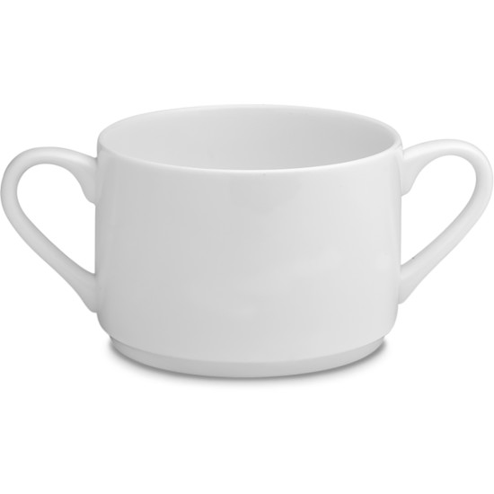 Elia Glacier Bone China Soup Cup Handled 95 ml (Pack of 6) Catering Supply Images