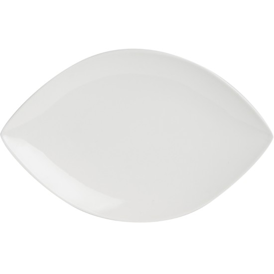 Elia Orientix Bone China Tempura Plate / Leaf Shape 285 mm (Pack of 4) Event Supply Images