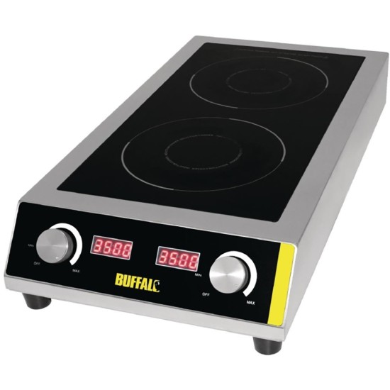 Buffalo Heavy Duty Double Induction Hob 7kW Event Supply Images